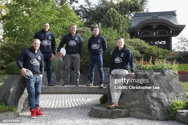 Land Rover Ambassador's James Haskell, Brian Habana, Jonny Wilkinson, Shane Williams and Jamie Heaslip pose for the camera at the Japanese Gate...