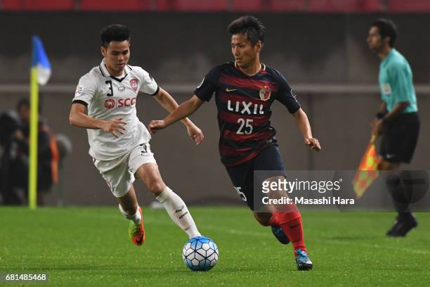 Yasushi Endo of Kashima Antlers in action during the AFC Champions League Group E match between Kashima Antlers and Muangthong United at Kashima...