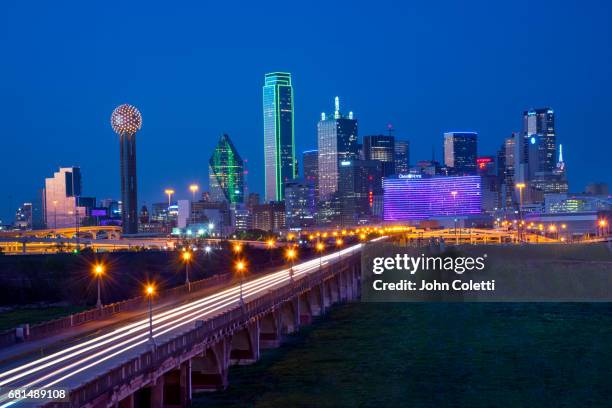 dallas, texas - reunion tower stock-fotos und bilder