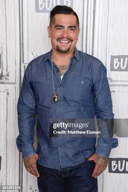 Chef Aaron Sanchez discusses the show "MasterChef" at Build Studio on May 10, 2017 in New York City.