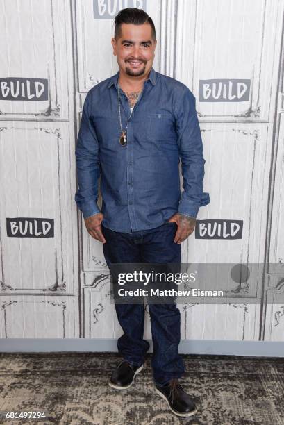 Chef Aaron Sanchez discusses the show "MasterChef" at Build Studio on May 10, 2017 in New York City.
