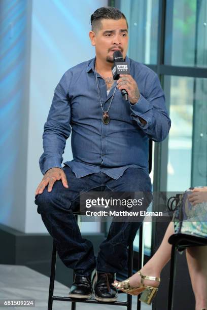 Chef Aaron Sanchez discusses the show "MasterChef" at Build Studio on May 10, 2017 in New York City.