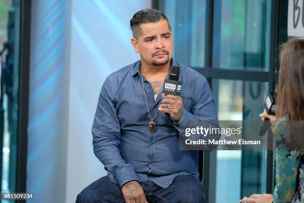 Chef Aaron Sanchez discusses the show "MasterChef" at Build Studio on May 10, 2017 in New York City.