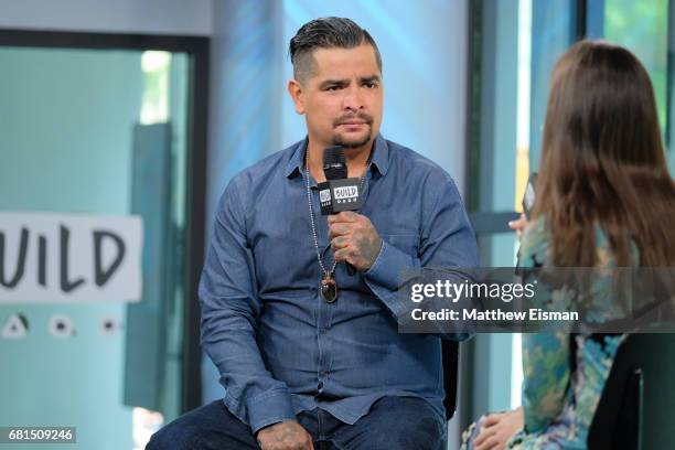 Chef Aaron Sanchez discusses the show "MasterChef" at Build Studio on May 10, 2017 in New York City.