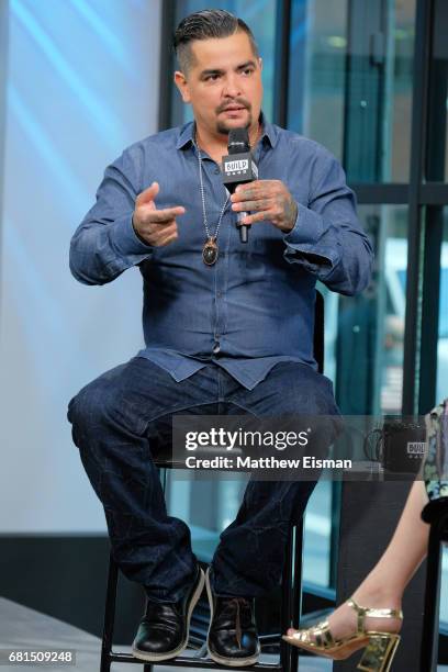 Chef Aaron Sanchez discusses the show "MasterChef" at Build Studio on May 10, 2017 in New York City.