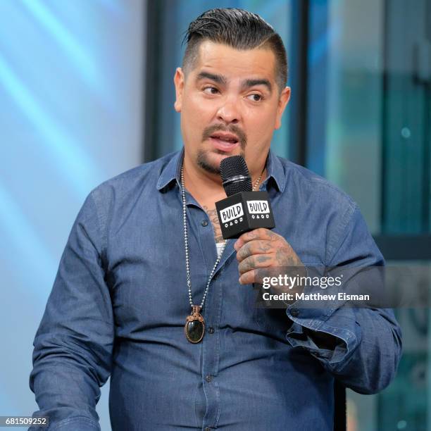 Chef Aaron Sanchez discusses the show "MasterChef" at Build Studio on May 10, 2017 in New York City.
