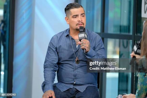 Chef Aaron Sanchez discusses the show "MasterChef" at Build Studio on May 10, 2017 in New York City.