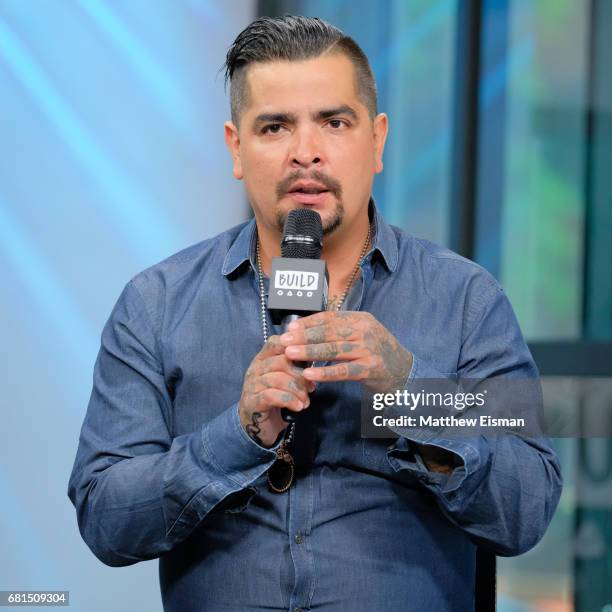 Chef Aaron Sanchez discusses the show "MasterChef" at Build Studio on May 10, 2017 in New York City.