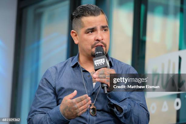 Chef Aaron Sanchez discusses the show "MasterChef" at Build Studio on May 10, 2017 in New York City.