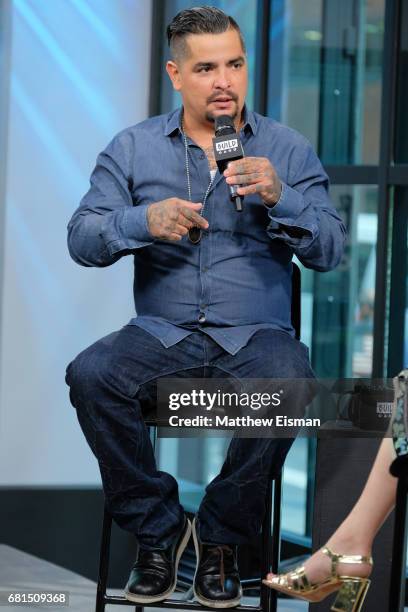 Chef Aaron Sanchez discusses the show "MasterChef" at Build Studio on May 10, 2017 in New York City.