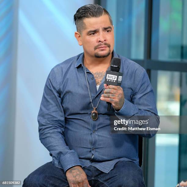 Chef Aaron Sanchez discusses the show "MasterChef" at Build Studio on May 10, 2017 in New York City.