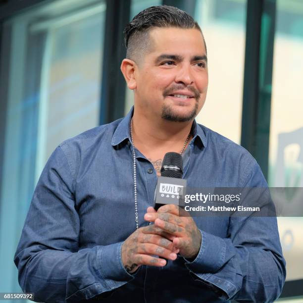 Chef Aaron Sanchez discusses the show "MasterChef" at Build Studio on May 10, 2017 in New York City.