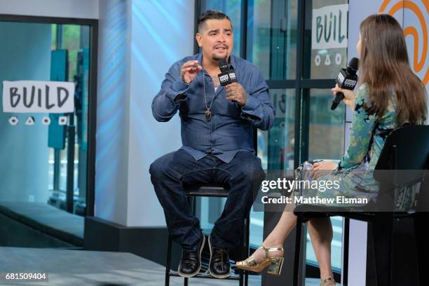 Chef Aaron Sanchez discusses the show "MasterChef" at Build Studio on May 10, 2017 in New York City.