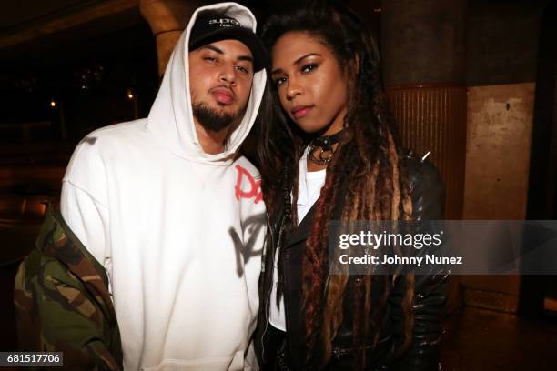 Amir Obe and Troi Irons attend the Def Jam Upfronts 2017 showcase at Kola House on May 9, 2017 in New York City.