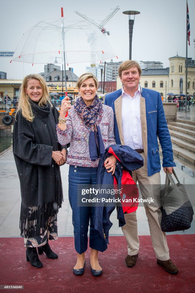 King and Queen Of Norway Celebrate Their 80th Birthdays - Lunch on the Royal Yacht - Day 2