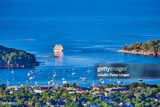 the town of bar harbor,maine,usa - acadia national park stock pictures, royalty-free photos & images
