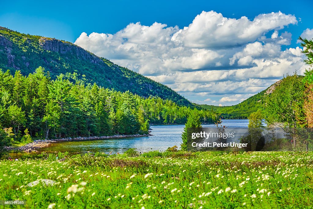 Jordan Pond in Acadia National Park,Maine
