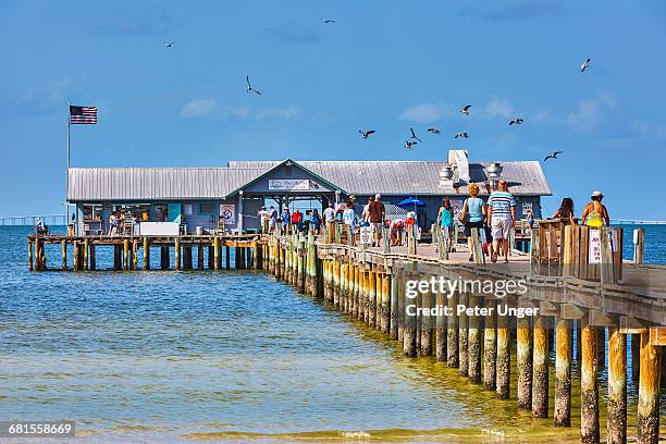 anna-maria-island-pier,florida - anna maria island stock pictures, royalty-free photos & images