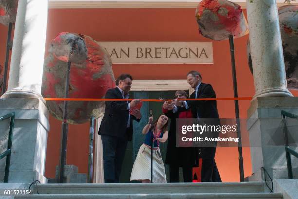 British artist Phyllida Barlow attends at the opening of her new exhibition at the British pavilion at Giardini during the 57th Internaztional Art...