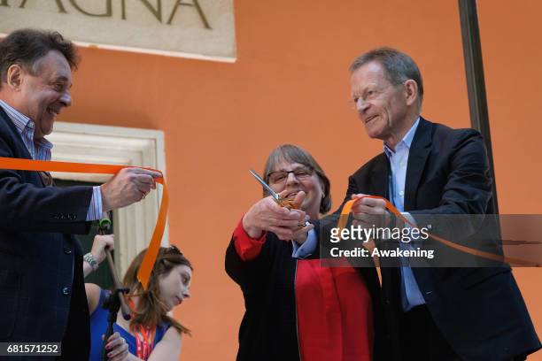 British artist Phyllida Barlow attends at the opening of her new exhibition at the British pavilion at Giardini during the 57th Internaztional Art...