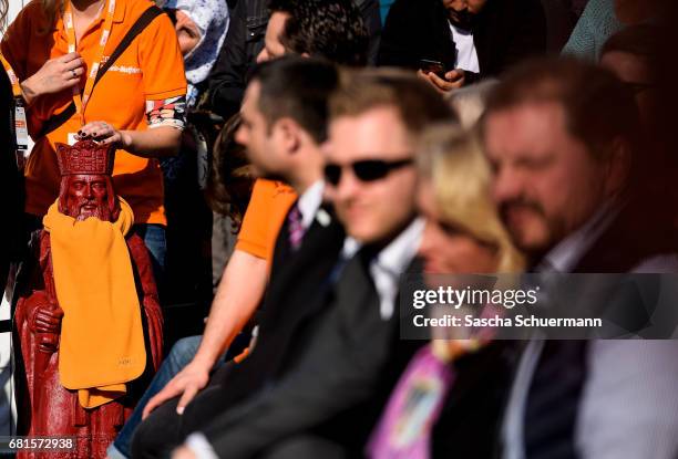 Spectators during a CDU campaign rally ahead of state elections in North Rhine-Westphalia on May 10, 2017 in Haltern am See, Germany. The North...