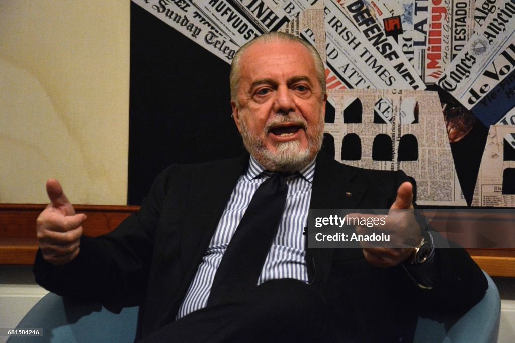 Chairman of Napoli Football Club Aurelio De Laurentiis...