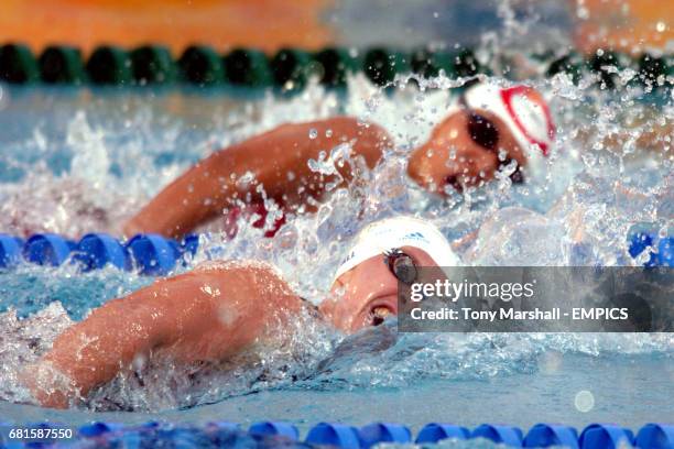 Great Britain's Melanie Marshall and China's Jiaying Pang in action