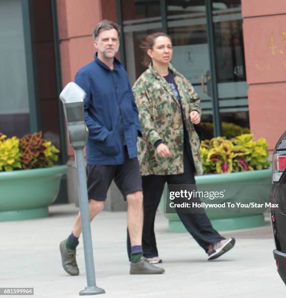 Paul Thomas Anderson and Maya Rudolph are seen on May 9, 2017 in Los Angeles, CA.