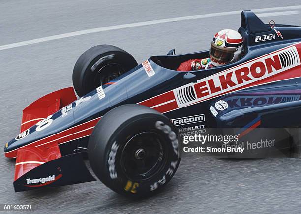 Philippe Alliot of France drives the Larrousse Calmels Lola LC87 Cosworth V8 during the Grand Prix of Monaco on 31 May 1987 on the streets of the...