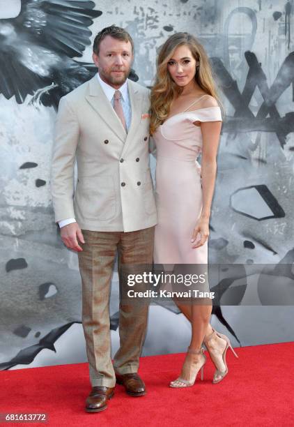 Guy Ritchie and Jacqui Ainsley attend the European premiere of "King Arthur: Legend of the Sword" at Cineworld Empire on May 10, 2017 in London,...