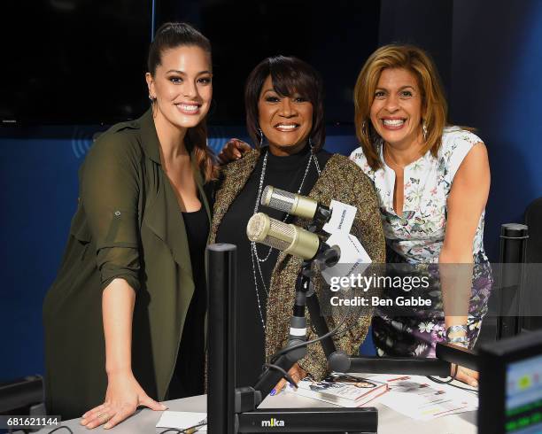 Model Ashley Graham and singer Patti LaBelle visit 'The Hoda Show' hosted by Hoda Kotb at the SiriusXM Studios on May 10, 2017 in New York City.