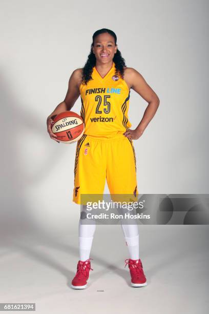 Marissa Coleman of the Indiana Fever poses for a portrait during Media Day at Bankers Life Fieldhouse on May 9, 2017 in Indianapolis, Indiana. NOTE...