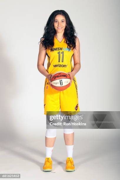 Natalie Achonwa of the Indiana Fever poses for a portrait during Media Day at Bankers Life Fieldhouse on May 9, 2017 in Indianapolis, Indiana. NOTE...