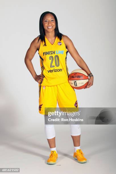 Briann January of the Indiana Fever poses for a portrait during Media Day at Bankers Life Fieldhouse on May 9, 2017 in Indianapolis, Indiana. NOTE TO...