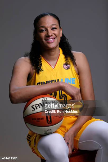 Marissa Coleman of the Indiana Fever poses for a portrait during Media Day at Bankers Life Fieldhouse on May 9, 2017 in Indianapolis, Indiana. NOTE...