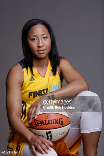 Briann January of the Indiana Fever poses for a portrait during Media Day at Bankers Life Fieldhouse on May 9, 2017 in Indianapolis, Indiana. NOTE TO...