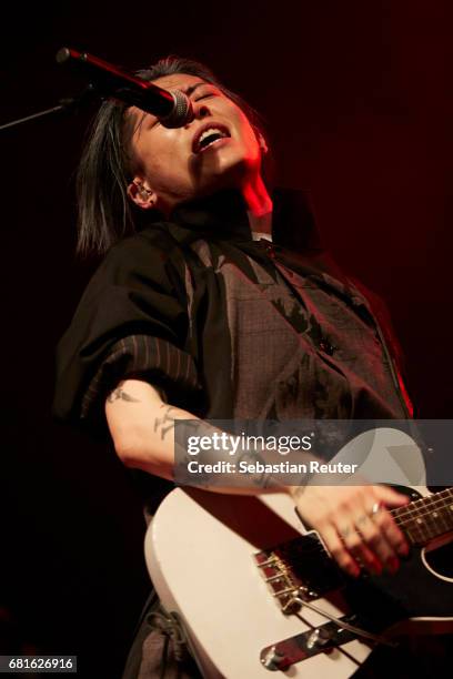 Miyavi performs at Huxleys Neue Welt on May 10, 2017 in Berlin, Germany.