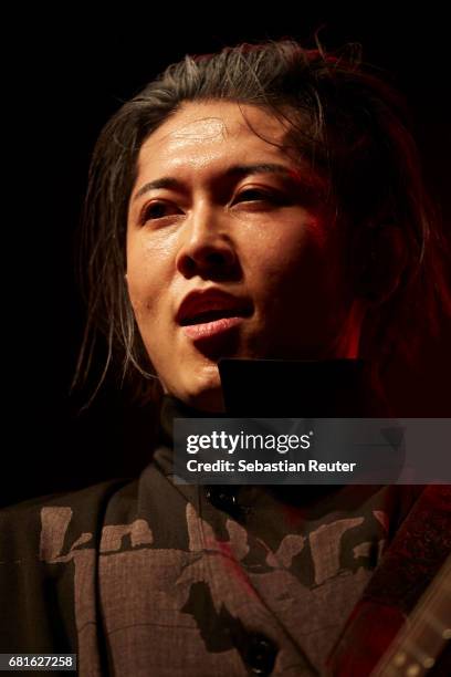 Miyavi performs at Huxleys Neue Welt on May 10, 2017 in Berlin, Germany.