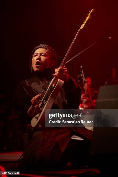 Miyavi performs at Huxleys Neue Welt on May 10, 2017 in Berlin, Germany.