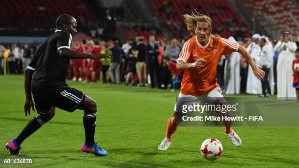 Legend Michel Salgado in action during the FIFA Football Tournament at the Bahrain National Stadium ahead of the 67th FIFA Congress on May 10, 2017...