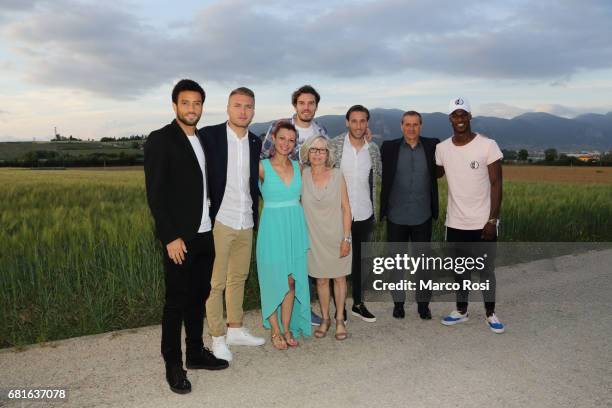 Ciro Immobile, Federico Marchetti, Felipe Anderson, Lucas Biglia and Balde Diao keita of SS Lazio during the SS Lazio charity dinner on May 10, 2017...