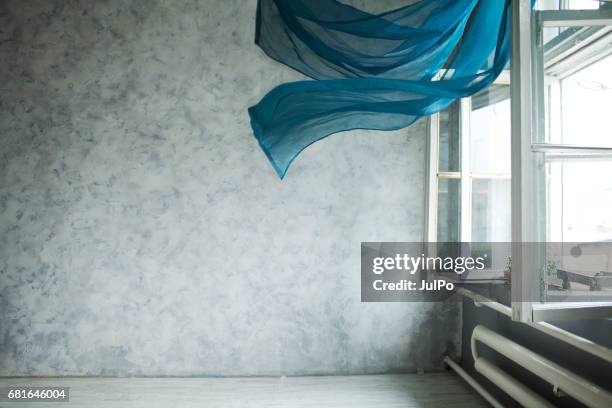 wind - opening the curtains stock pictures, royalty-free photos & images