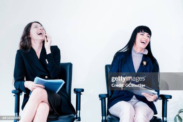 laughter is the best medicine in the stressful office environment - interview funny stock pictures, royalty-free photos & images