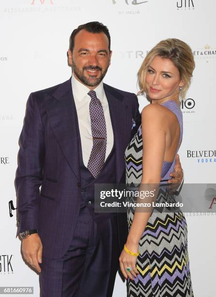 Alessandro Martorana and Elena Barolo attend Alessandro Martorana's 'Spring Party' on May 10, 2017 in Milan, Italy.