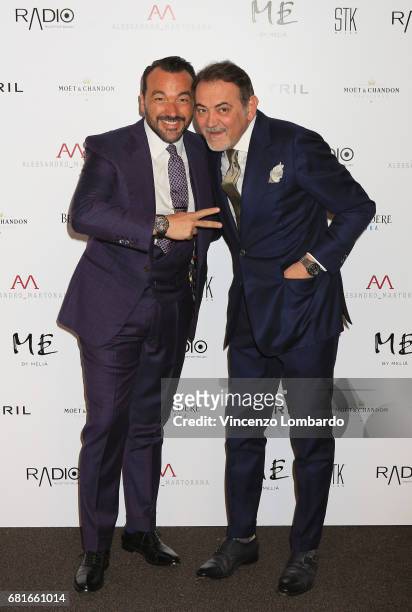 Alessandro Martorana and guest attend Alessandro Martorana's 'Spring Party' on May 10, 2017 in Milan, Italy.