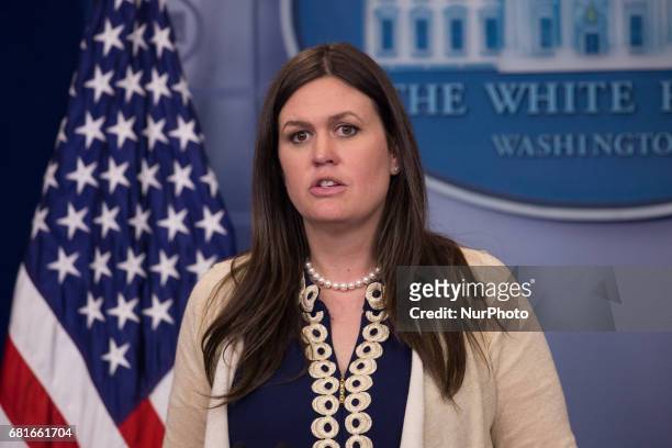 White House Principal Deputy Press Secretary Sarah Sanders delivered the press briefing in the James S. Brady Press Briefing Room of the White House,...