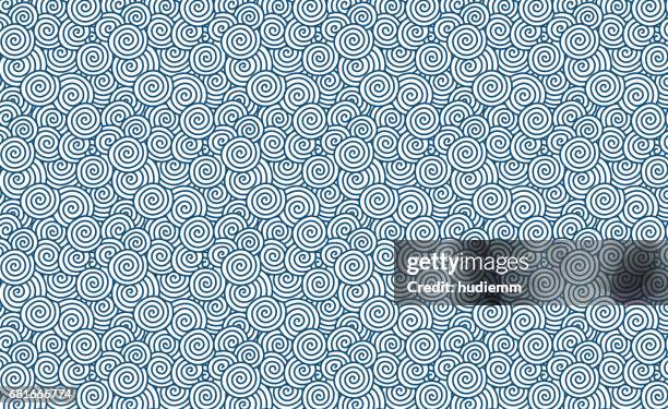 stockillustraties, clipart, cartoons en iconen met vector swirl patroon (chinese gunstig wolken) achtergrond textuur - chinese