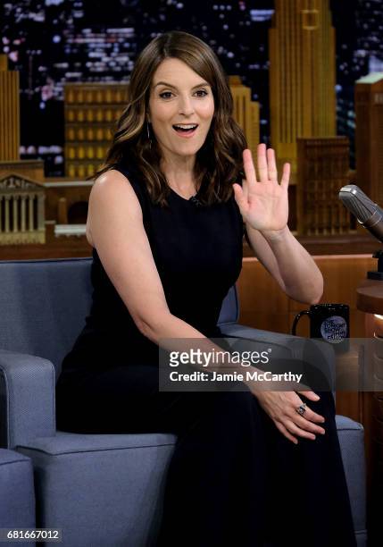 Tina Fey visits "The Tonight Show Starring Jimmy Fallon" at Rockefeller Center on May 10, 2017 in New York City.