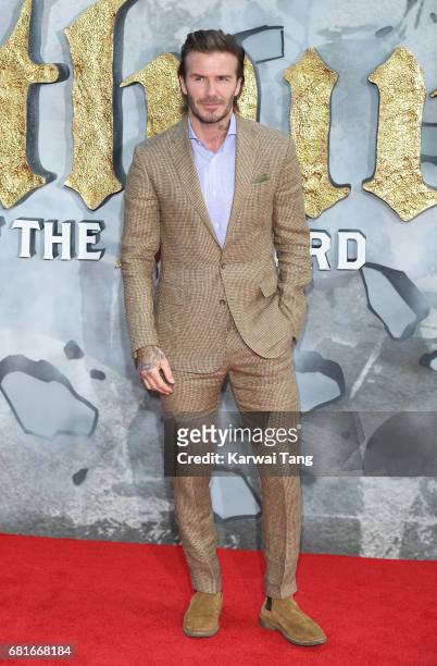 David Beckham attends the European premiere of "King Arthur: Legend of the Sword" at Cineworld Empire on May 10, 2017 in London, United Kingdom.