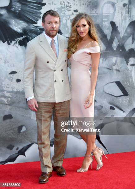 Guy Ritchie and Jacqui Ainsley attend the European premiere of "King Arthur: Legend of the Sword" at Cineworld Empire on May 10, 2017 in London,...